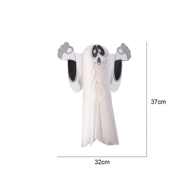 2 ST Spøkelsesdekorasjon 3D-bikakepapir Flygende spøkelse Skremmende little ghost