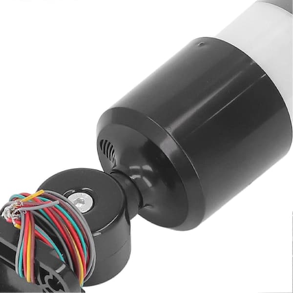 BERM Advarselslampe 3 Lag LED Altid Lys og Foldbar Signallampe med Buzzer til Industrimaskine 12-24VDC (Universal)