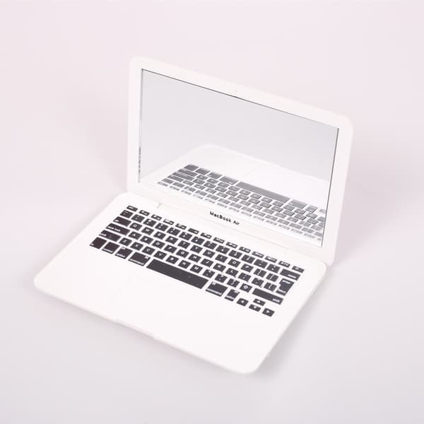 1 stk Laptopformet sminkespeil, mini lommespeil, bærbar C