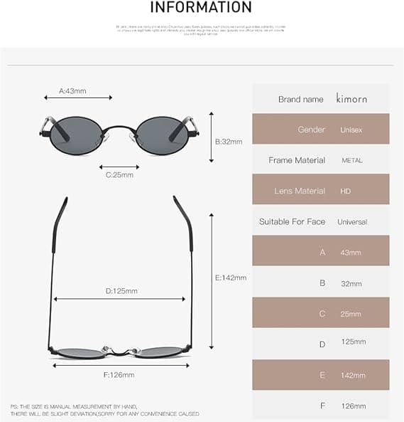 Små metall ovala bågar godisfärg unisex solglasögon (röd)