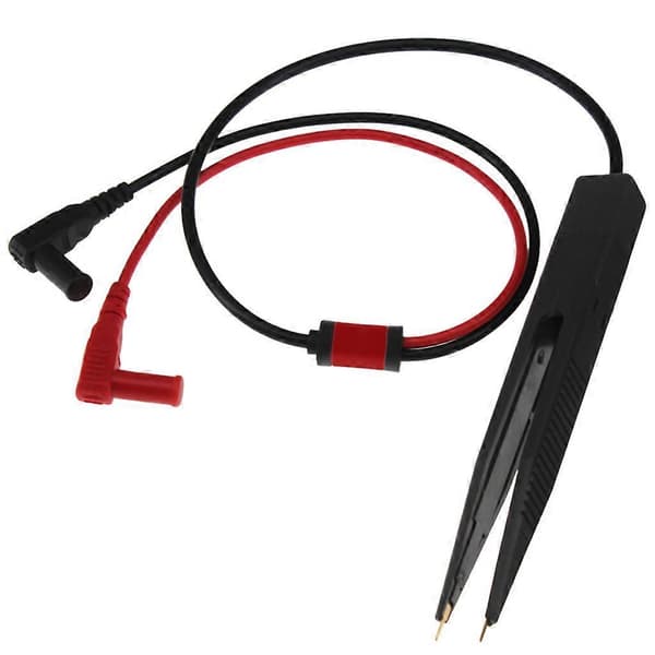Chip Motstandstestklips Grep Ledningsprobe Multimeter Måler Kondensator Pinsett