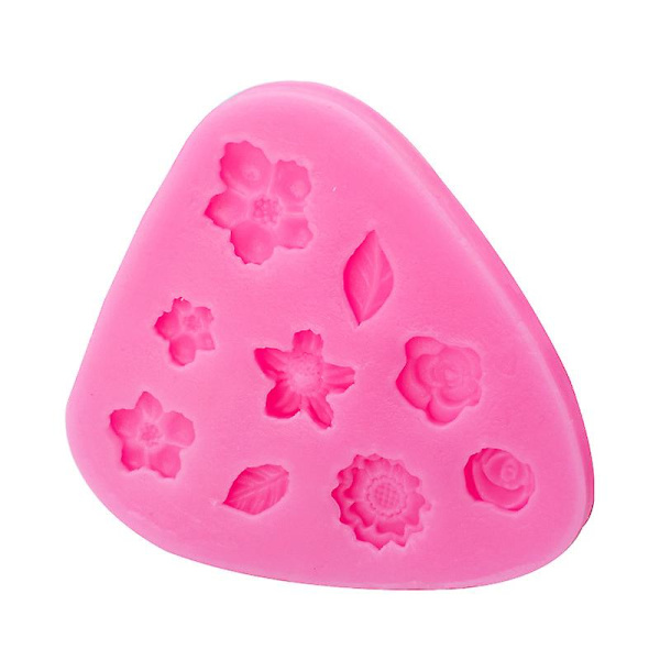 Blomform Silikon Gör-det-själv Choklad Form Mould Tårta Molds Muffin Kex Kakformar Cookie Fondant (2st) Botao