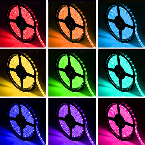 LED 5050 RGB Strip Lights med bluetooth musikljusfält 2m