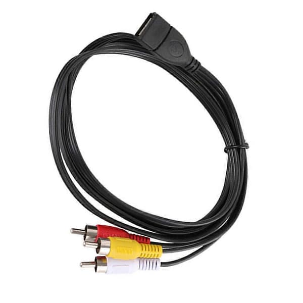 DOONJIEY USB 2.0 A hun til 3 RCA han Audio Video AV Adapterkabel til PC TV
