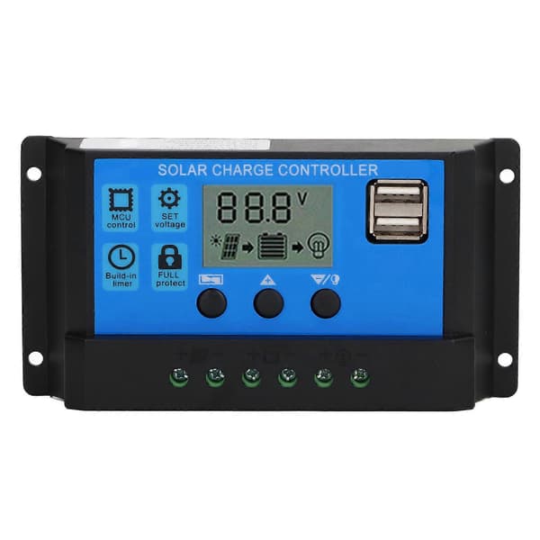 12V 24V Solcellepanelkontroller PWM Fotovoltaisk Regulator LCD-skjerm MPPT Solcellelader 70A