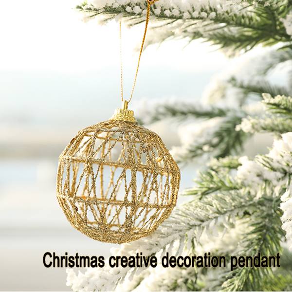 Julgransdekoration Golden Ball Hängande Dekor Jul 8CM/3pcs
