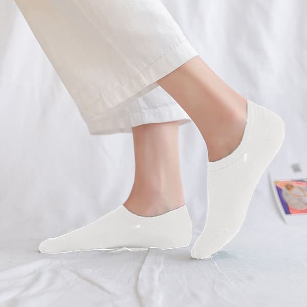 10 par Ankelsokker Damesport Korte sokker, ensfarget white