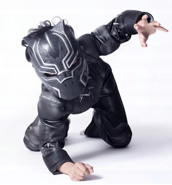 Black Panther Deluxe Børne Kostume black 140
