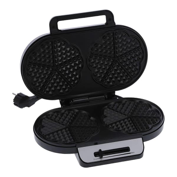 Multifunktionell frukostmaskin 1200W Dubbelplatta Non-Stick Beläggning Våffeljärn för Matlagning