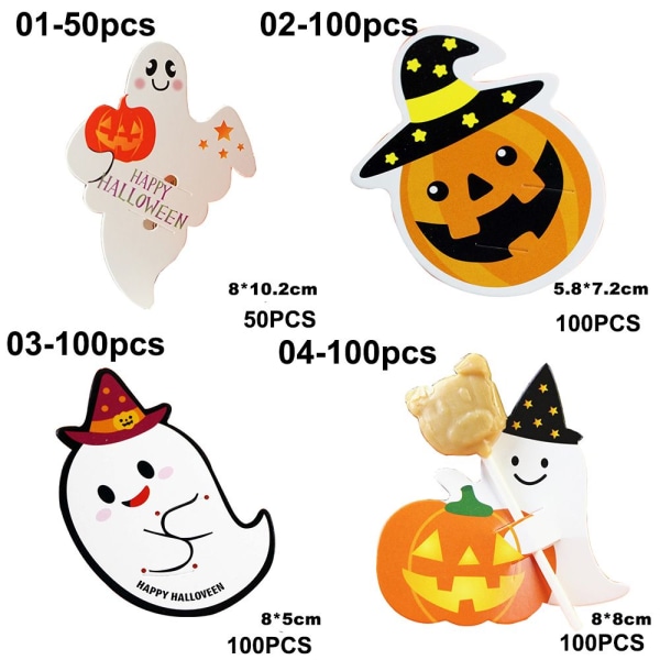 50/100ST Godispaketkort Halloween 03-100ST 03-100ST 03-100pcs