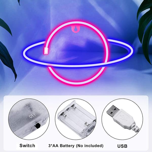 Planet Neonskilt LED Nattlys Neonlys USB