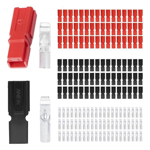 60 STK 15A/30A/45 Amp strømkontakter sortimentsett, Anen Power Pole-kontakter, hurtigkoblingsterminaler