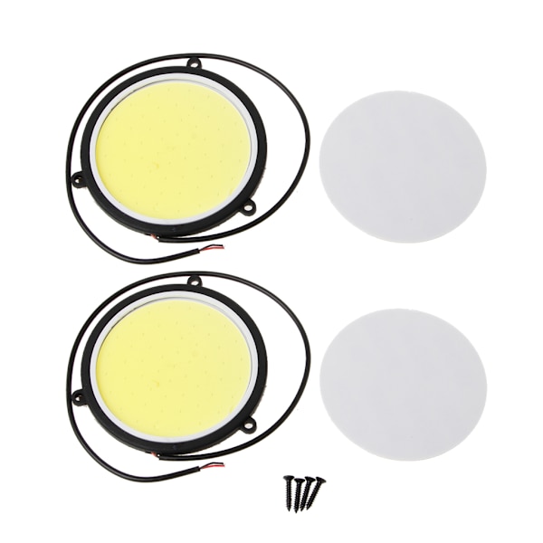 COB DRL Rund Form Sekventiell Flödande LED DRL RGB Körljus DC12V 90mm Blinkers för strålkastare 2x