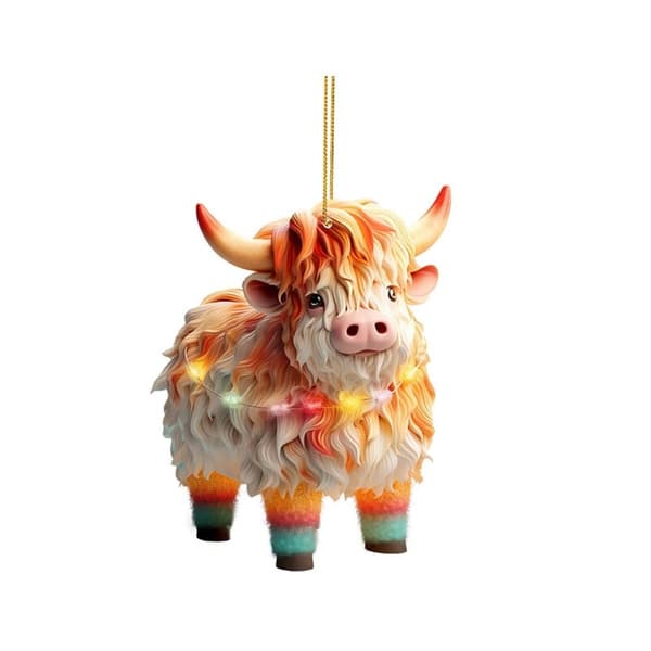 Xmas Cow Pendel Färgglada Hella Wagyu Ornaments 1