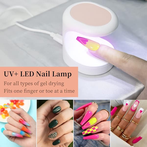 /#/ (Pulver) Mini UV-lampe neglegel amerikansk negletørrer professionel U/#/