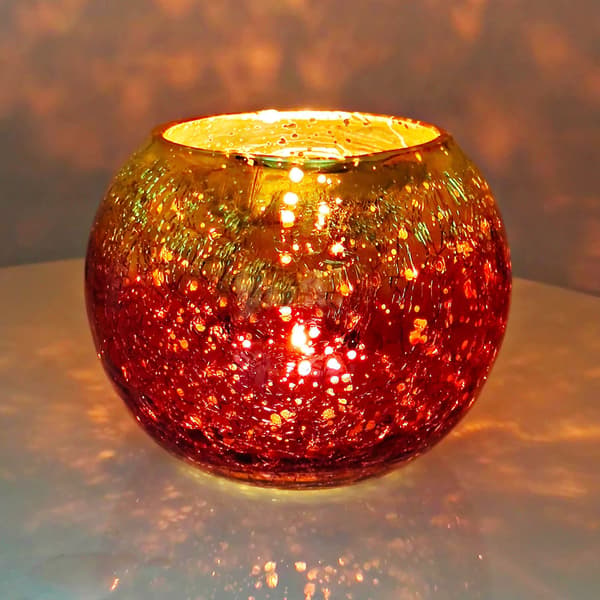 #Mosaikk glass lysestake unik designstil egnet for dekorasjon#
