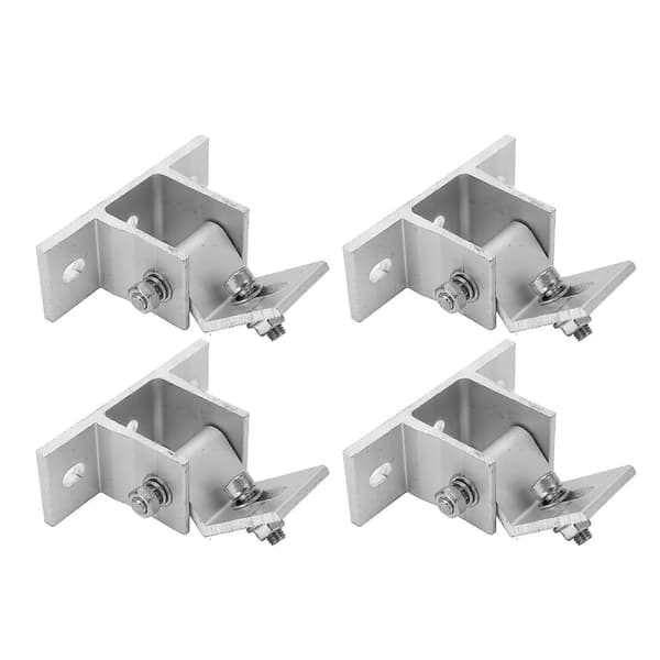 4 uppsättningar solpanelmonteringsfäste fot aluminiumlegering korrosionsskydd rostfritt solcellsfrontstöd för tak