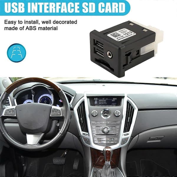 Midterkonsol Auxiliary Jack USB-interface SD-kortindgang Dobbelt USB+AUX 13581213 til XTS ATS