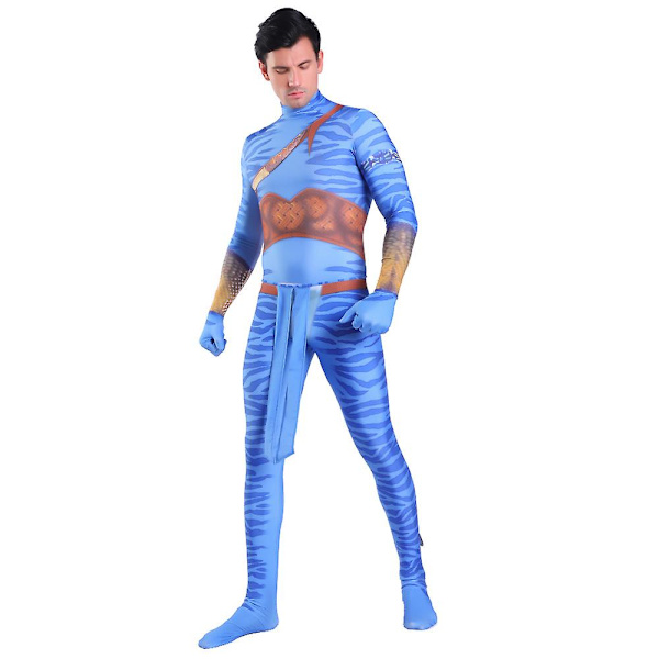 Avatar Cosplay -asu Halloween Lapsi Aikuinen Asu Haalari Naiset Lapset (M-120) Male Kids (S-100)