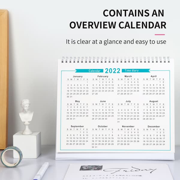 Kreativ engelsk skrivebordskalender nedtelling til 365 dager enkel skrivebordskalender