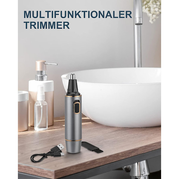 USB oppladbar øre- og nesehårstrimmer for menn og kvinner