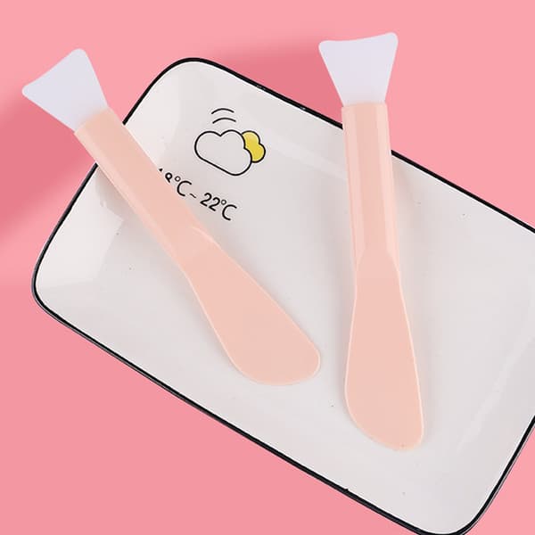 2 stk silikonbørster Doble hoder Beauty Tool Mask Applikator