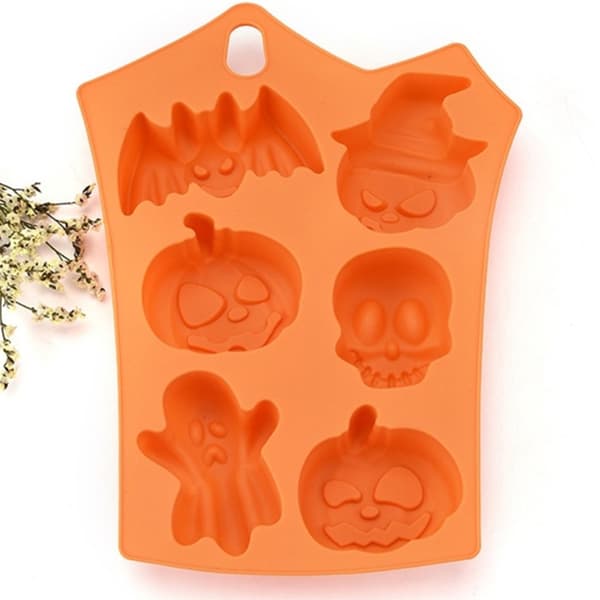 Halloween græskar silikoneform lys kage dekoration Fondant onesize