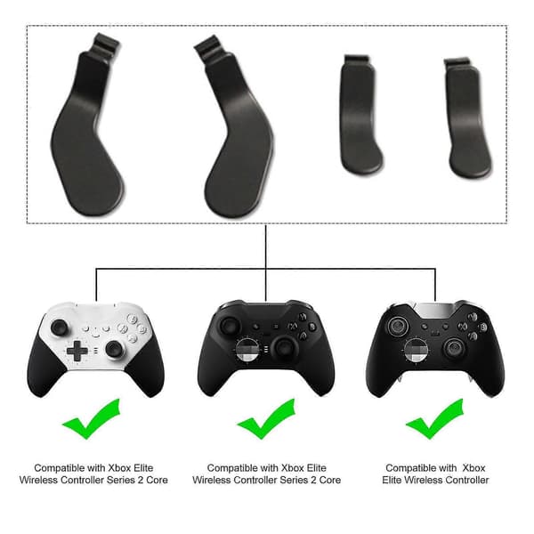 4 stk. metallpadler forbedrer spillopplevelsen erstatningshåndtak for Xbox Elite trådløs kontroller serie 2