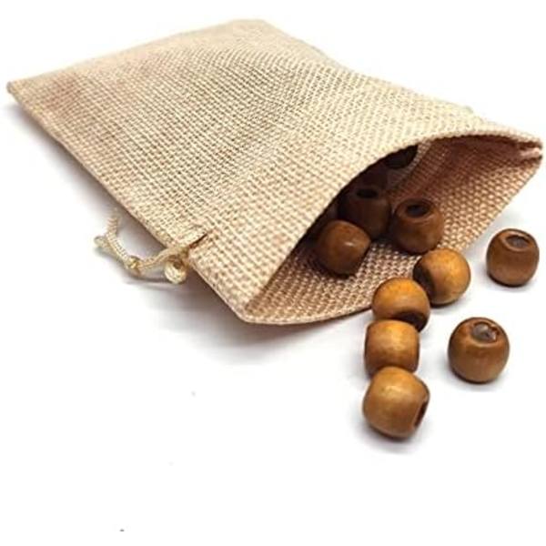 50 kpl Jute-lahjapussit vetoketjulla, pellavajutepusseja Candy B