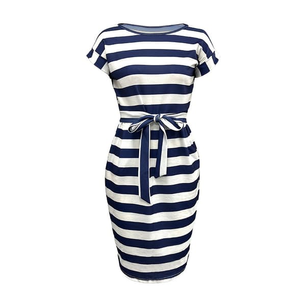 Dam Tunika undress tripe Design Klänning Navy Blue S