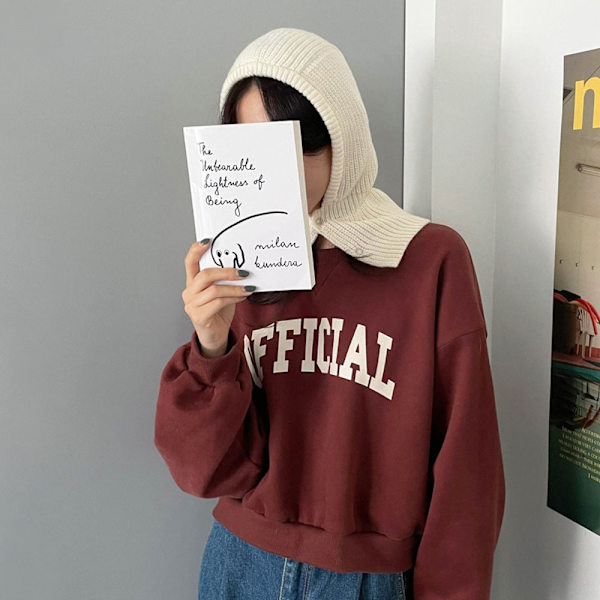 Kvinner Menn Strikkede Luer Varme Sør-Korea Dongdaemun Personlig Varm Holde Wo Trendy Kaldt Skjerf Pullover Unisex Dark gray