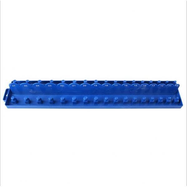 1/2 Socket Organizer Holder Rack Sleeve Oppbevaringsfeste Verktøykasse Blue Metric L 1Set