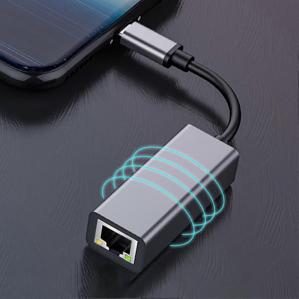 Universal Flexibel TPE USB Typ C Ethernet till RJ45 Lan Adapter för Notebook