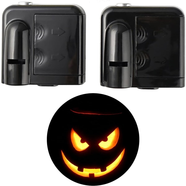 Bildörrsljus Logotypprojektor, Trådlöst välkomnande LED-ljus från dörren, Infraröd sensor för bilinredning Spökskugglampa (Halloweenpumpa)