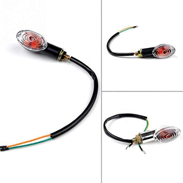 4 stk Motorsykkel Blinklys Mini Blinklys 12v Vanntette Universelle For Motorsykkel Scooter Quad Cruiser Off Road