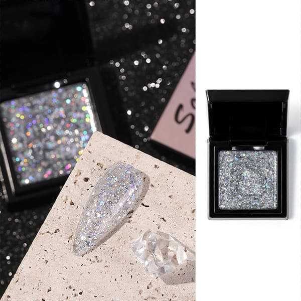 Kosmetiskt glitter fast pulver löst glitter fast pulver för kropps- och nagelmakeup