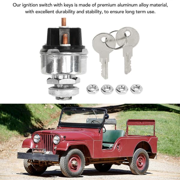 Tændingslås med 2 nøgler 942918 Erstatning for WILLYS CJ2A CJ3A DJ3A CJ3B CJ5 CJ6