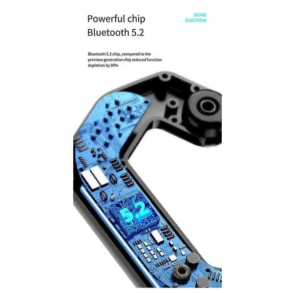 Nytt V19 Bluetooth-headset Benledning Öronhängande Typ Icke-i-örat Digital Display Business Sport Öppen Typ