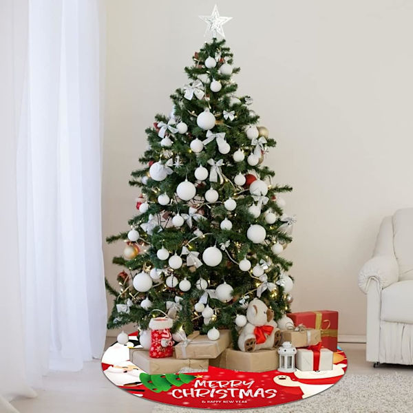 90 cm joulukuusenalus Santa Bear Base Lattia Pyöreä Pohjan Suojus