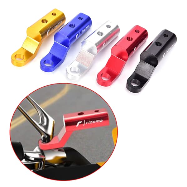 Motorcykelhållare Spegelmontering Riser Extender Adapter Aluminiumlegeringsfäste Red