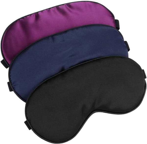 Siden-sovmask Ögonmask Ögonskydd Ögonskugga - Silkesmjuk Justerbar