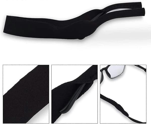 6 stk. Acsergery Brillerem Brillerem Briller Brilleholder Elastisk Sportsbånd Gave
