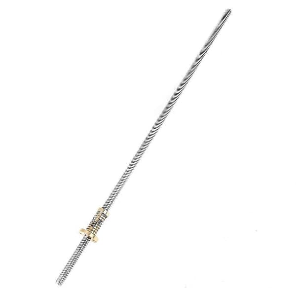 T8 gjenget stang med anti-slark fjærbelastet mutter for 3D-printer (400 mm)
