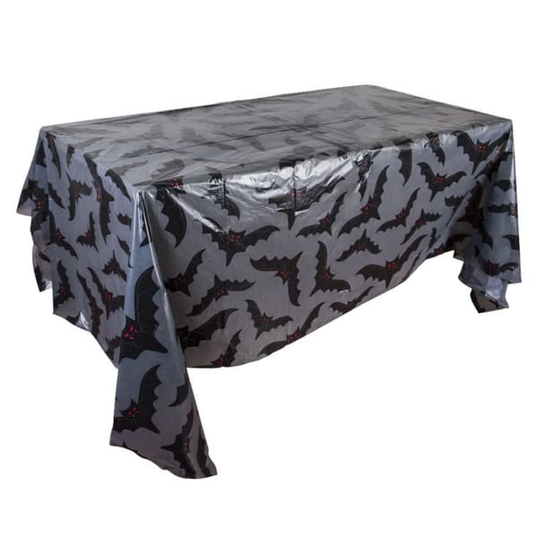 Halloween bordsduk Spindelnät Bakgrund SVART black