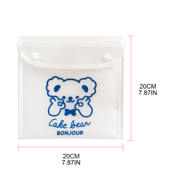 Bärbar penna för case Transparent PVC Pen Box Väska Student brevpapper Makeup lagring Organizer