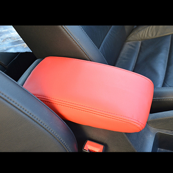 Bil Armstöd Säteslåda Cover Bilinredning Tillbehör Auto Armstöd Cover Black grey line