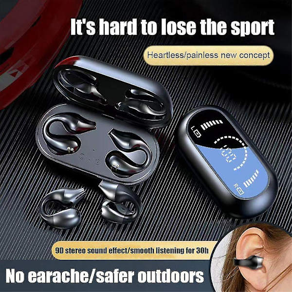 Bone Conduction Earphone Bluetooth Øreclips On Ear Ørering Trådløse høretelefoner