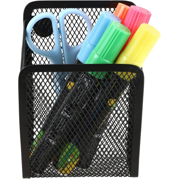 Magnetisk pennhållare, 2 fack Mesh pennkorg Rectangle 2pack