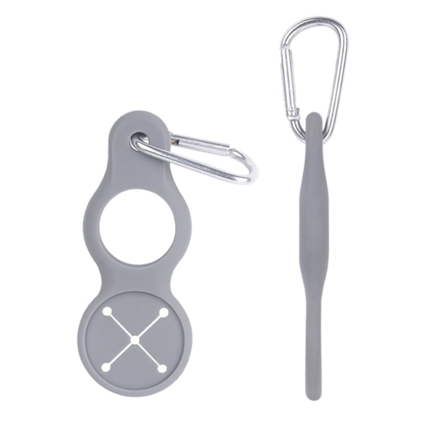 Vattenflaskklämma, vattenflaskhållare tillbehör med handdukskrok för barn, rostfritt stål, vattenflaskklämma i glas Grey