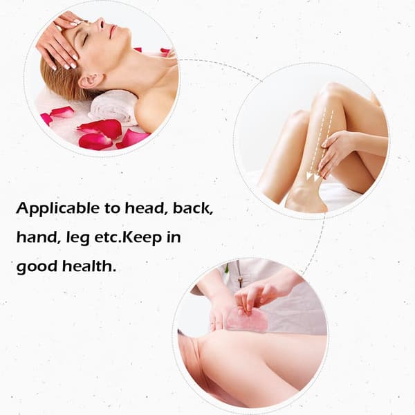 Svart Obsidian Gua Sha skrapande massageverktyg Jadestensbräda C